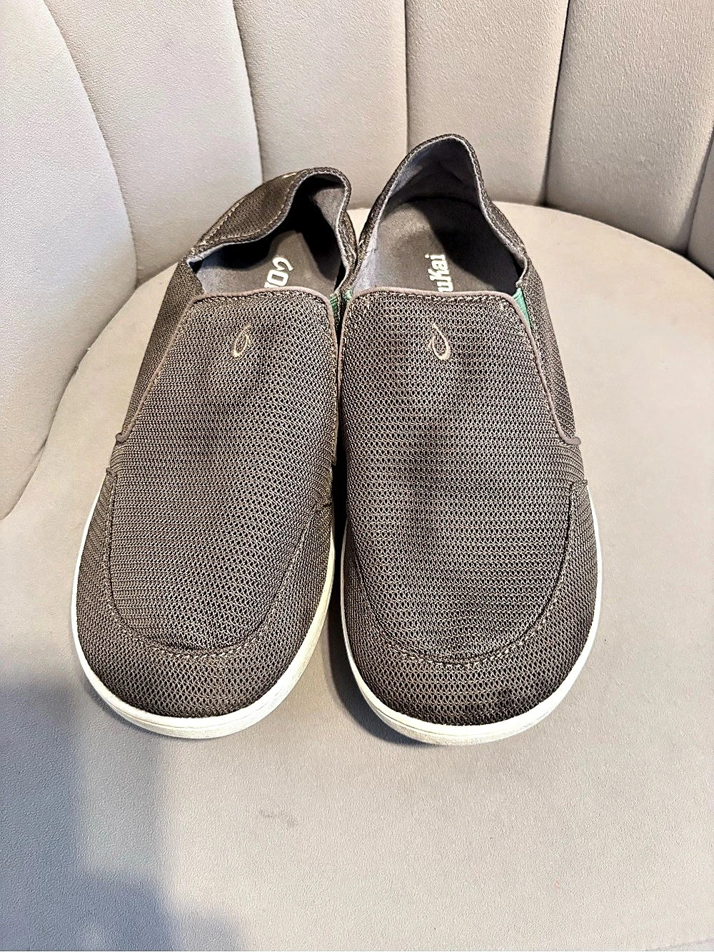 Olukai Nohea Mesh Men's Brown & White Slip-On Sneakers US 8.5 D